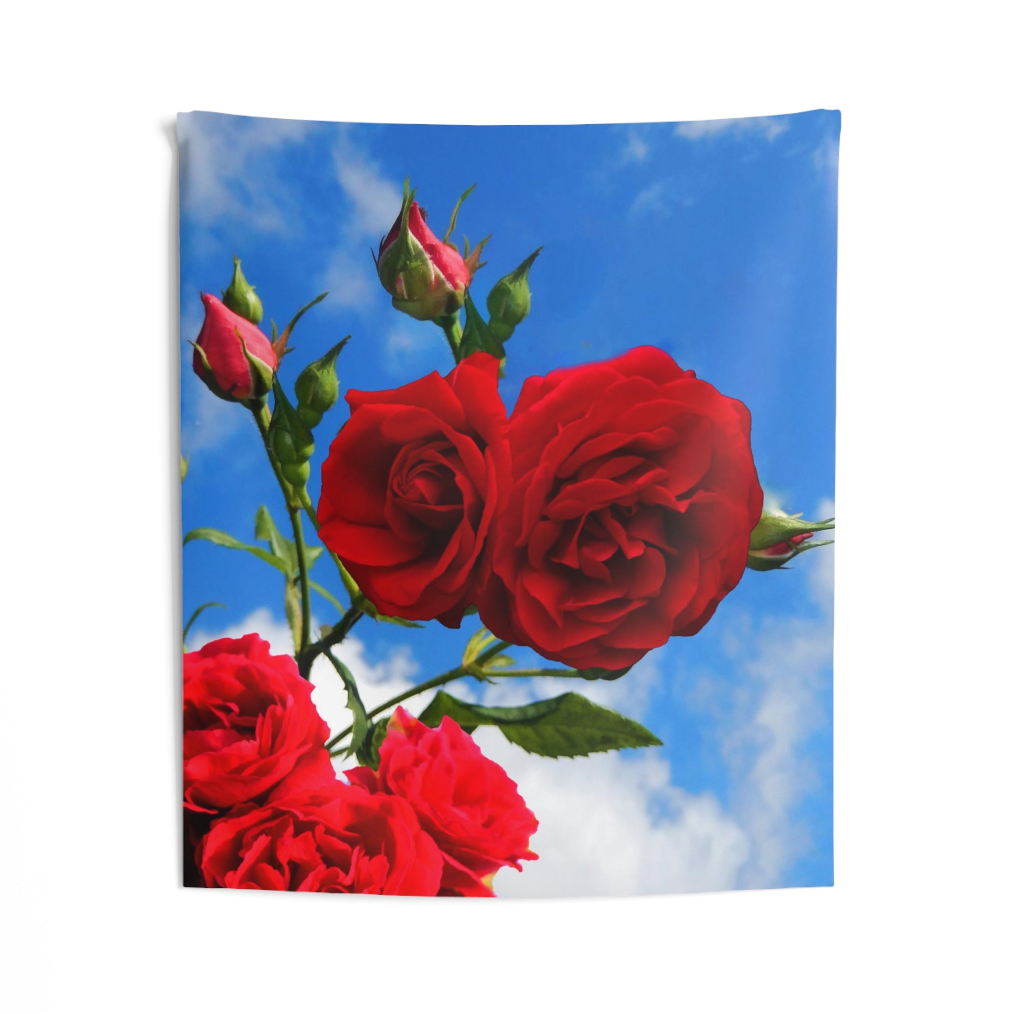 Rose With Bud Tapestry-1