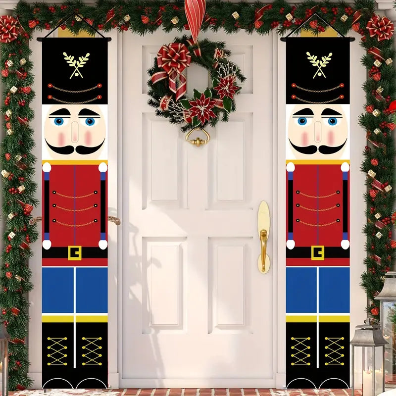 1 Pair Christmas Nutcracker Banner Decorations-4