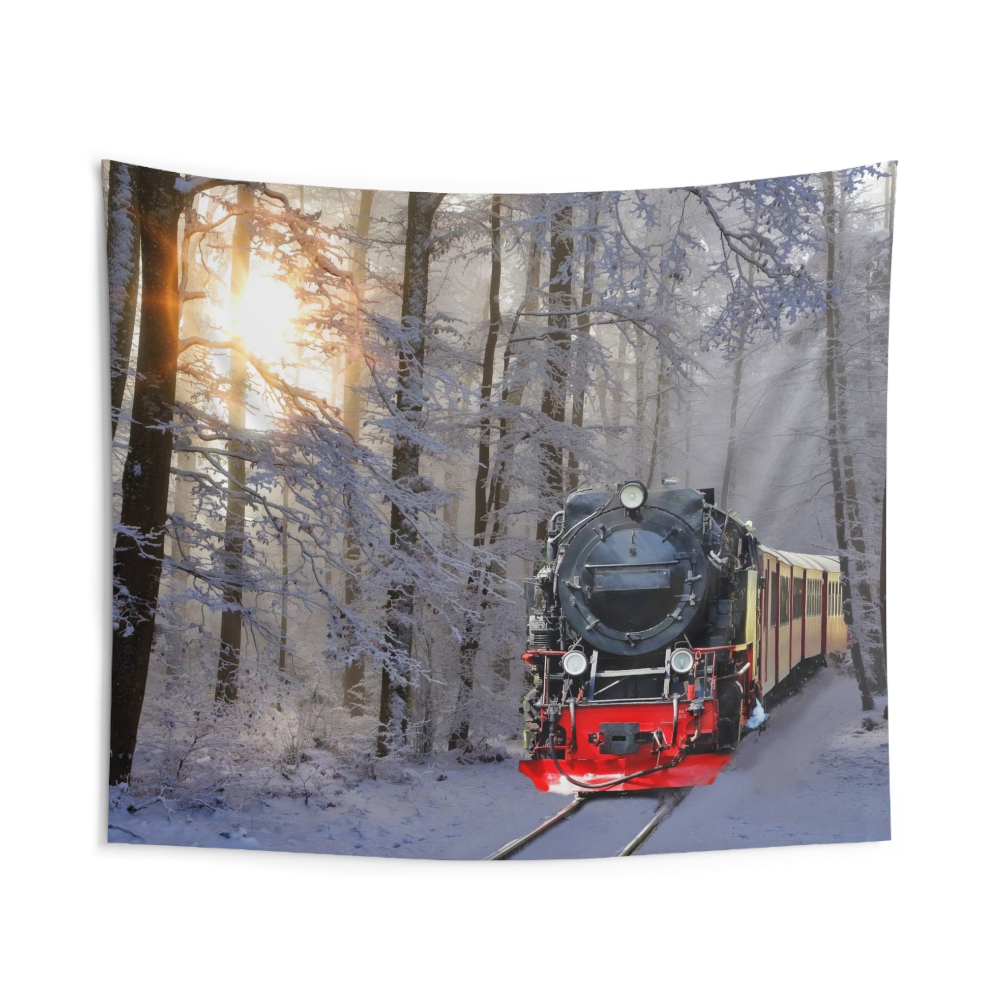 Train Winter Tapestry-1