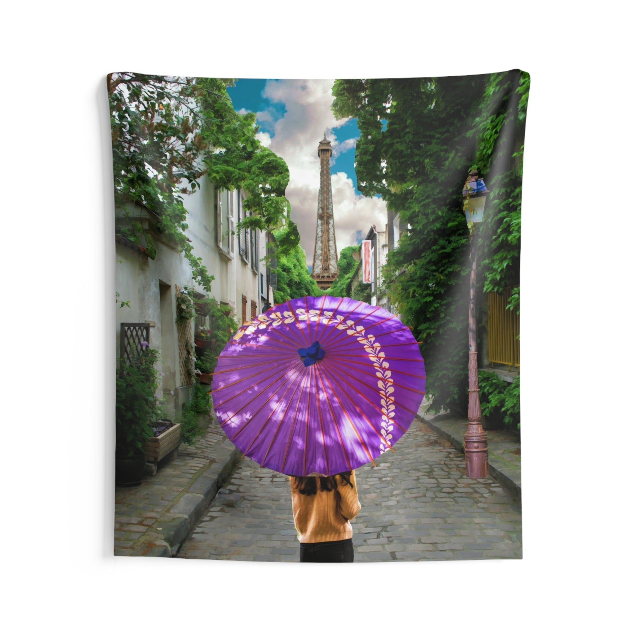 Paris street Eiffel Tower Tapestry-2