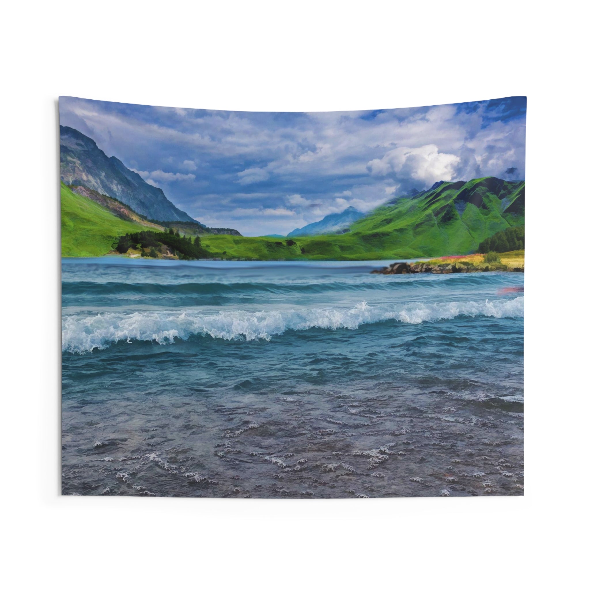Mountain River Tapestry-0