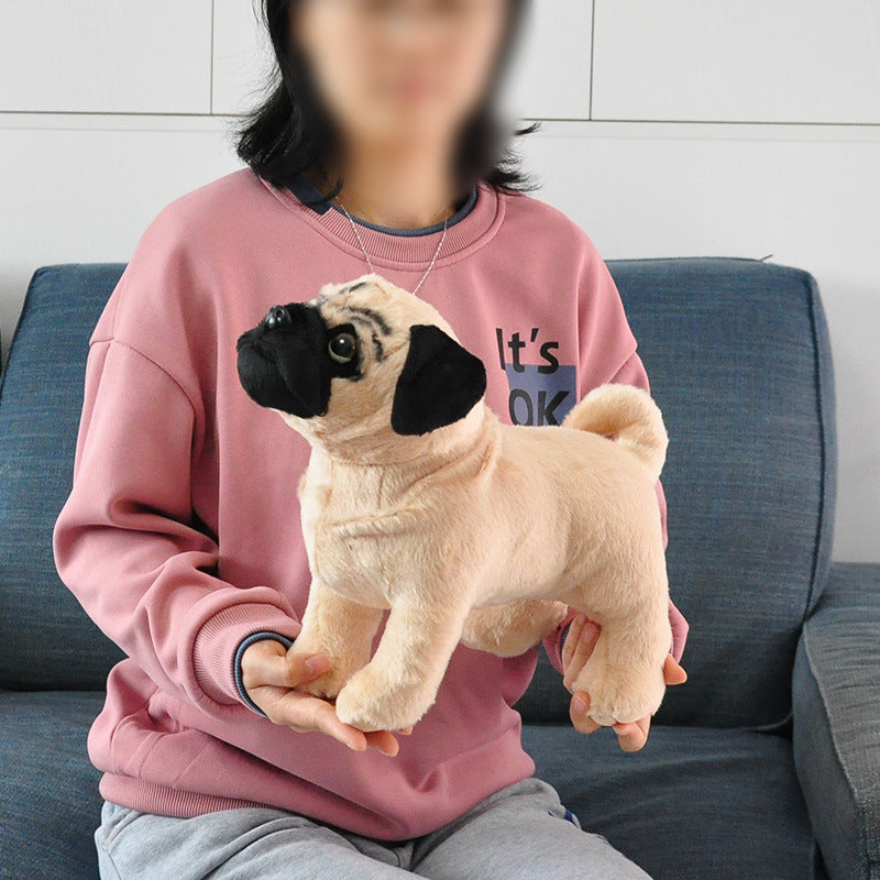 Adorable Plush Pug Simulation Toy-0