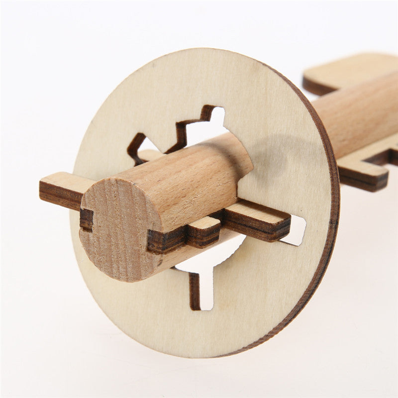 Bamboo Educational Lock and Key Toy-4