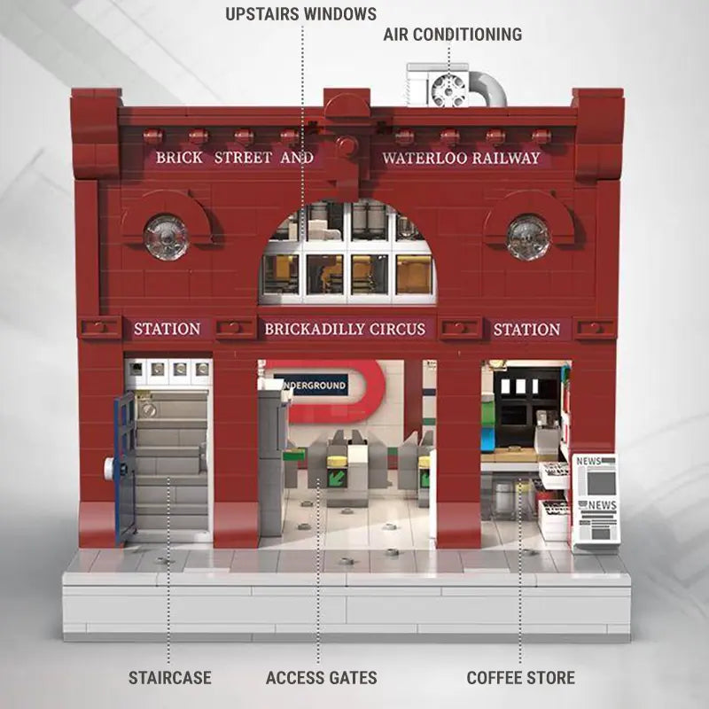 Brickadilly Circus London Station 1835pcs-4