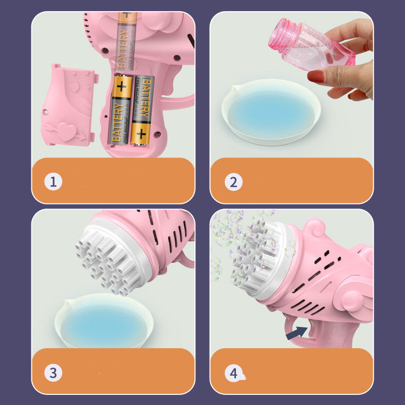 Bubble Gun Toy with Bubble-4