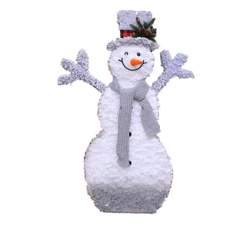 Foldable Christmas Snowman Plush Doll Decoration-0