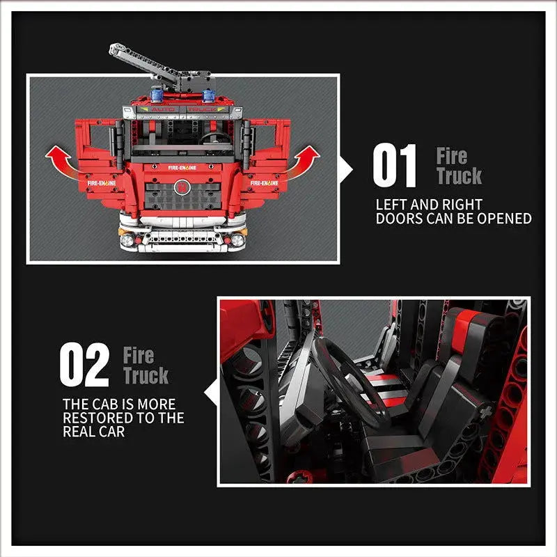 City Airport Fire Truck Large Building Blocks Set Toys-2888 Pieces-2