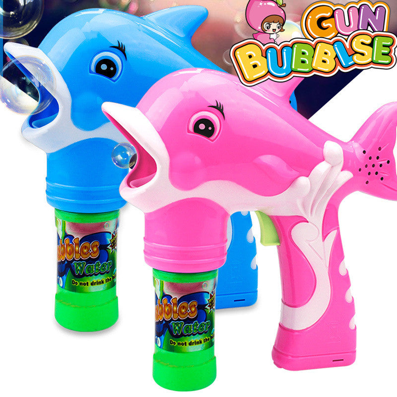 Cute Cartoon Dolphin Shape Bubble Gun-0