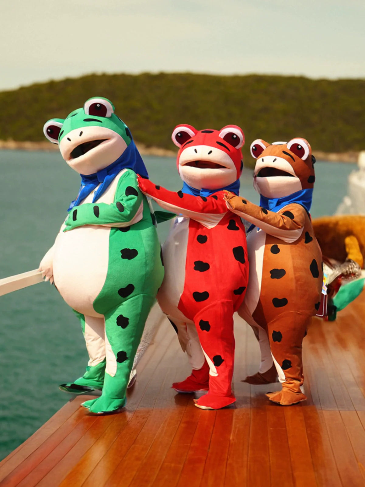 Cute Inflatable Frog Suit: Funny Toad Cartoon Doll Costume-0