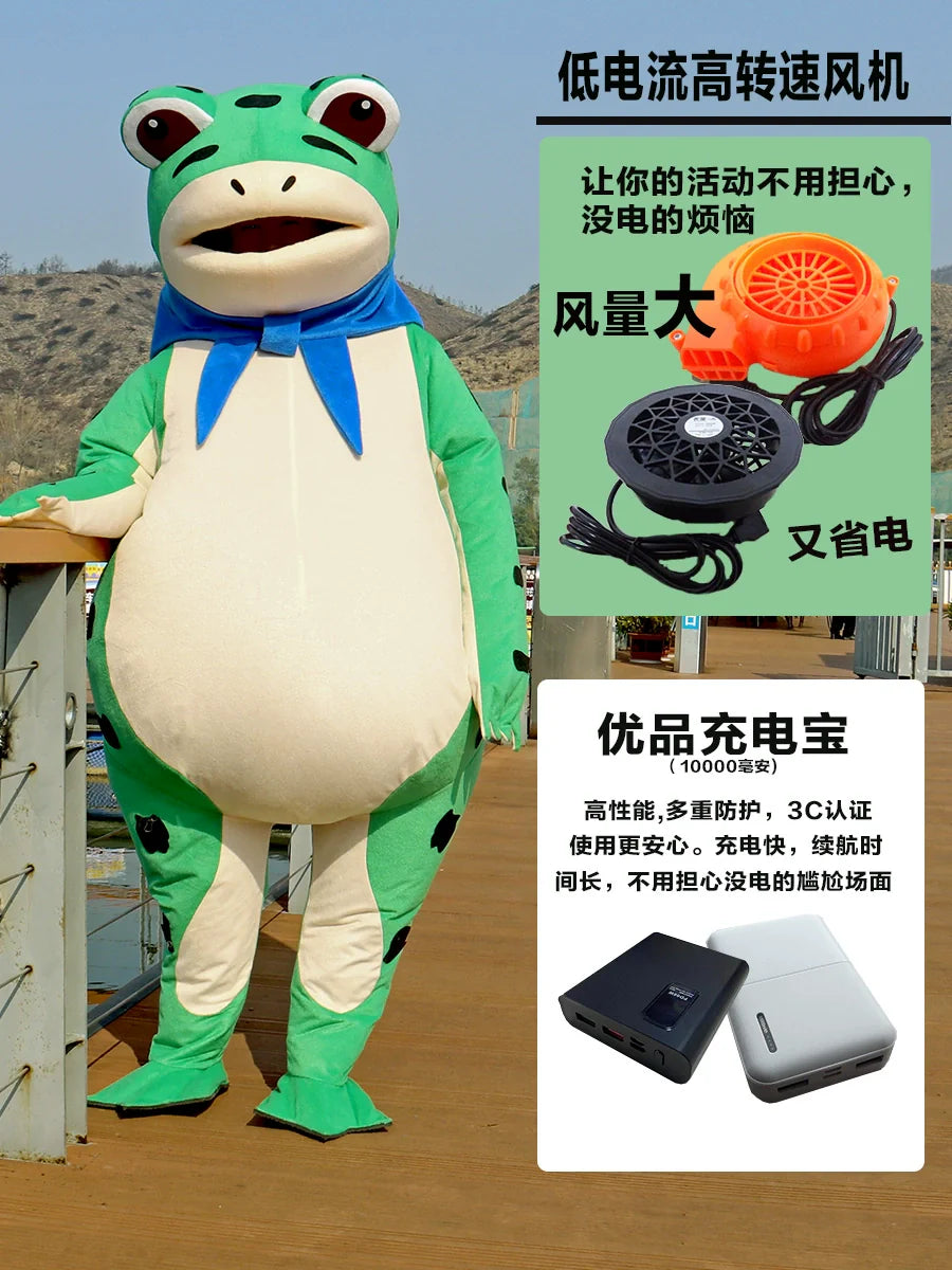 Cute Inflatable Frog Suit: Funny Toad Cartoon Doll Costume-2