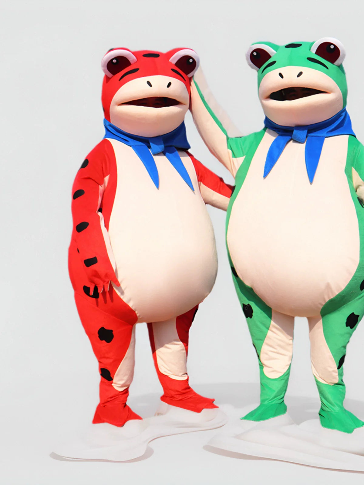 Cute Inflatable Frog Suit: Funny Toad Cartoon Doll Costume-4
