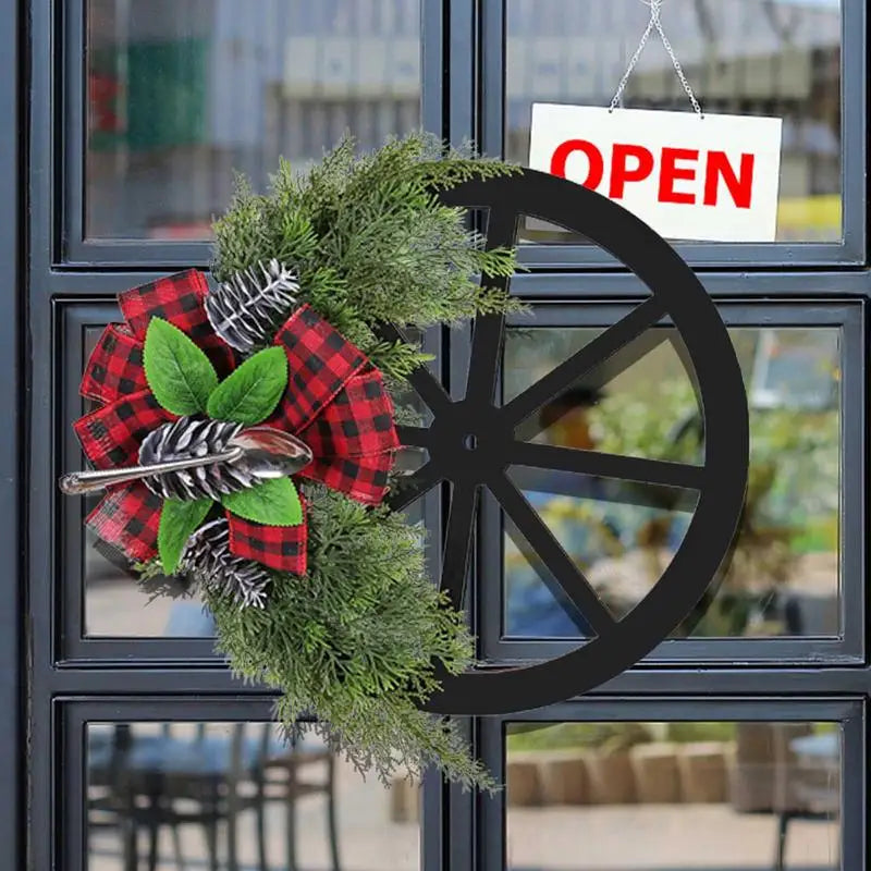 Christmas Wreath with Pine Cone-1