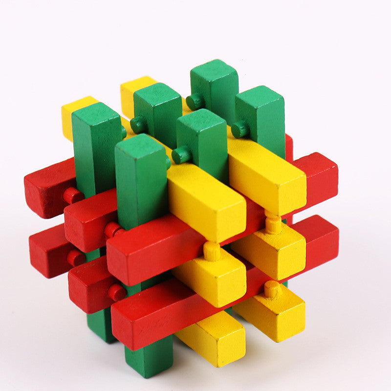 Educational Wood Lock Puzzle Set for Kids-1