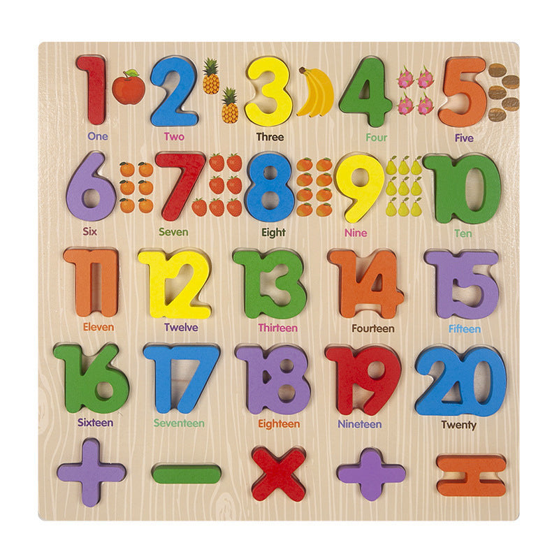 Educational Wooden Cartoon Hand Grab Puzzle Board for Children's Day Gift-4