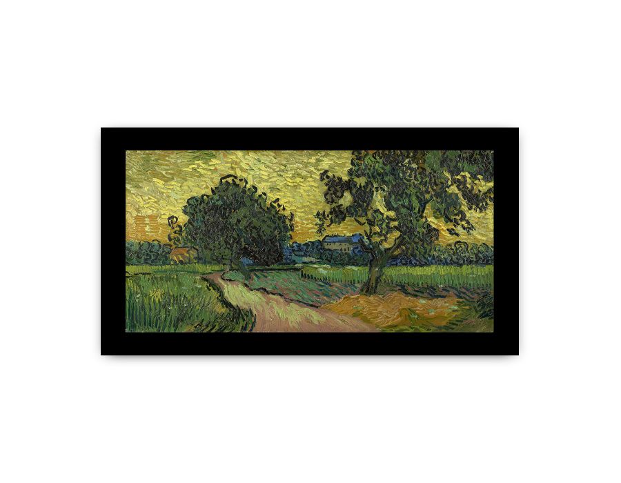 Landscape At Twilight By Van Gogh Framed Print-2
