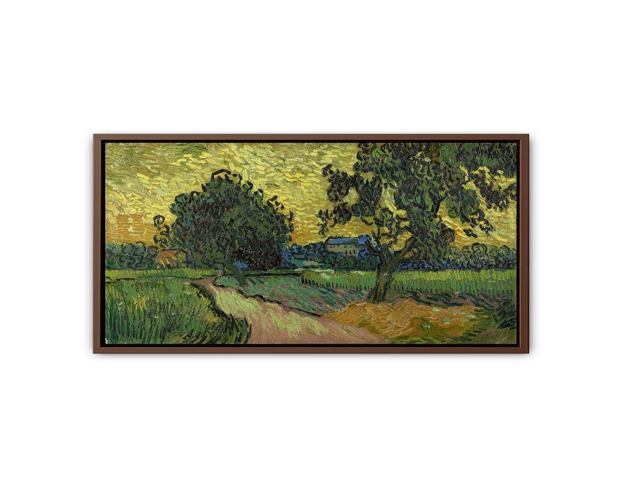 Landscape At Twilight By Van Gogh Canvas Print-4