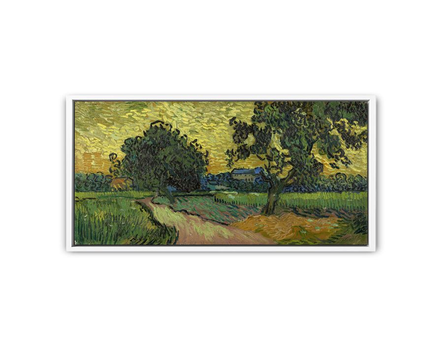 Landscape At Twilight By Van Gogh Canvas Print-3