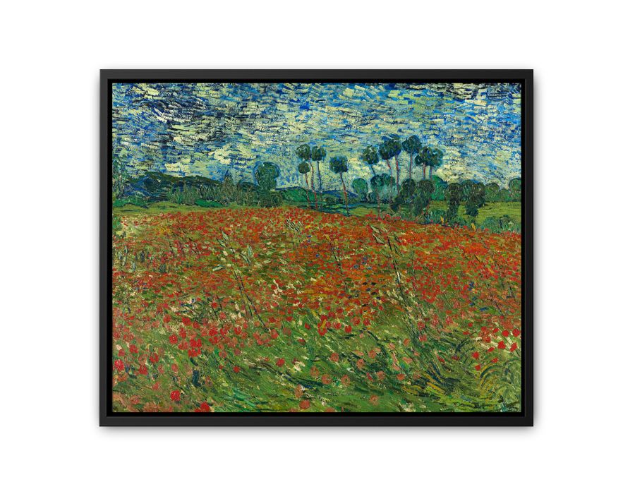 Poppy Field By Vincent Van Gogh Canvas Print-2