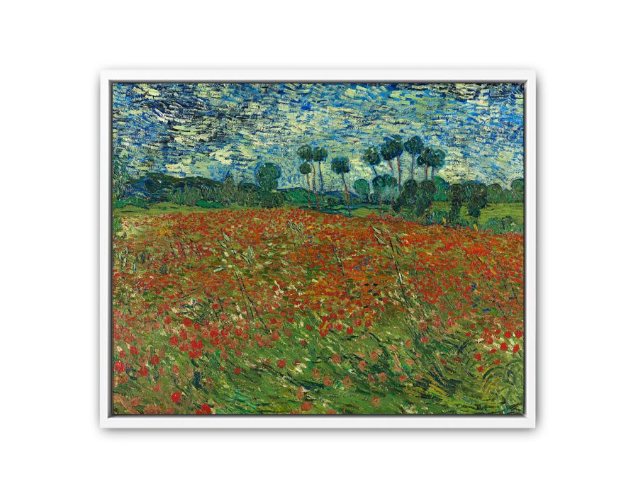 Poppy Field By Vincent Van Gogh Canvas Print-3