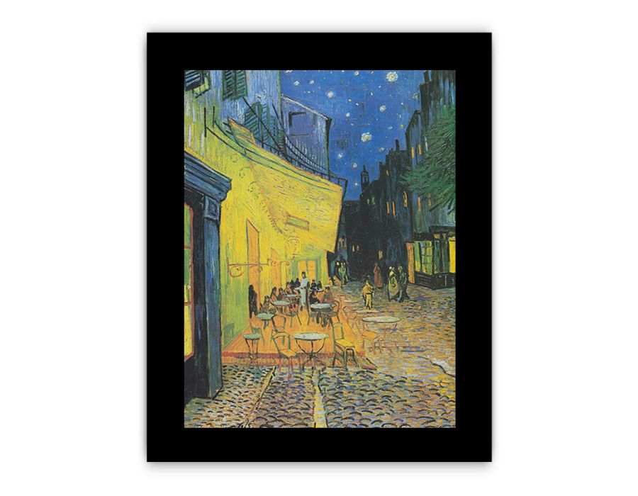 Cafe Terrace at Night Framed Print-3