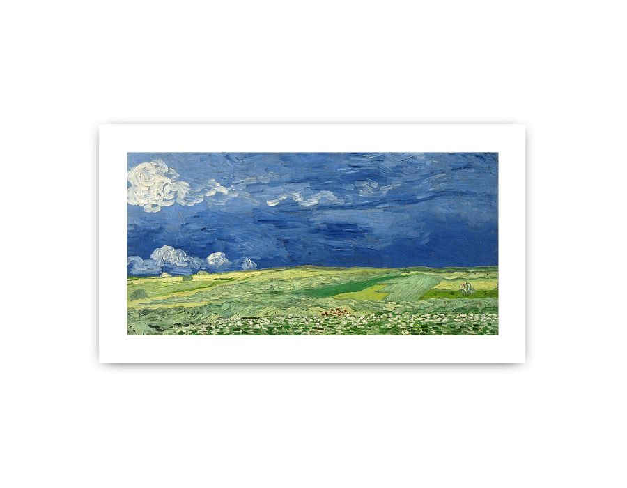 Wheatfield under thunderclouds Framed Print-3