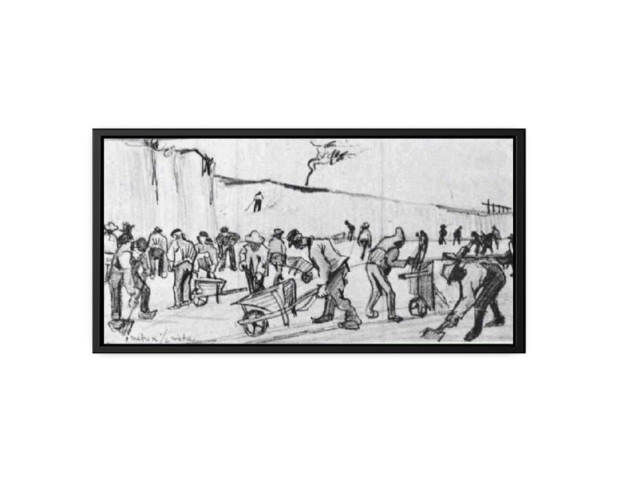 Sand Diggers in Dekkersduin near The Hague Canvas Print-2