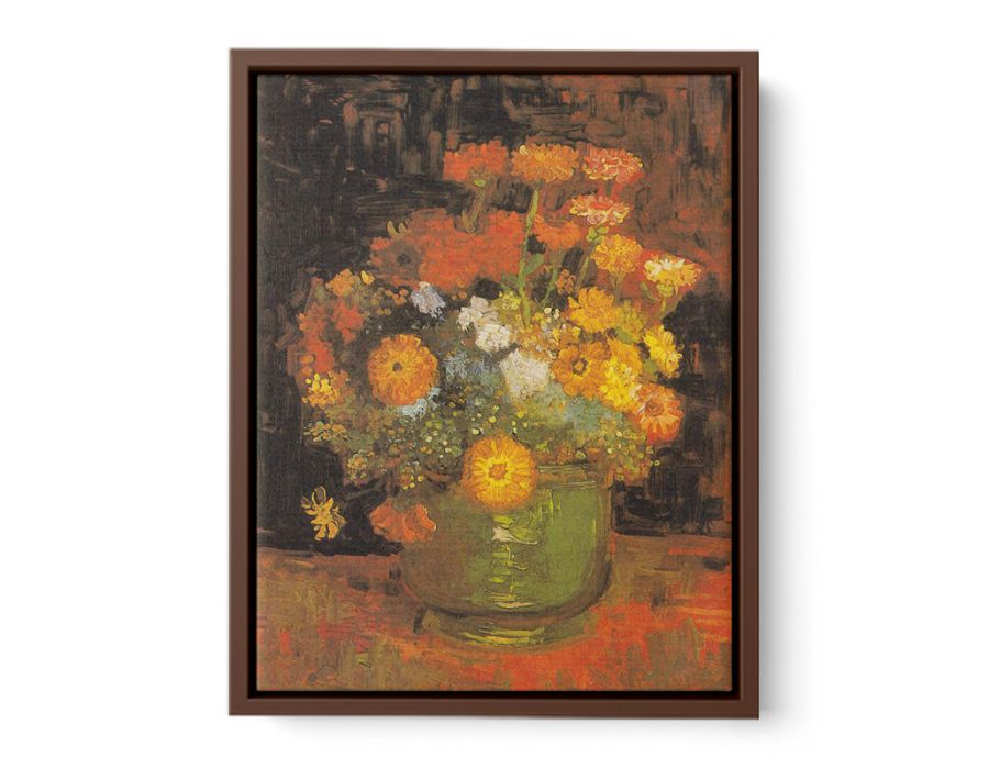 Flowers in vase by Van Gogh Canvas Print-4