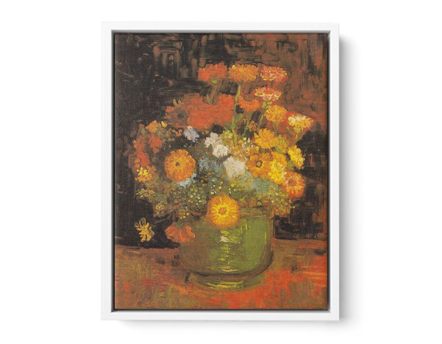 Flowers in vase by Van Gogh Canvas Print-3