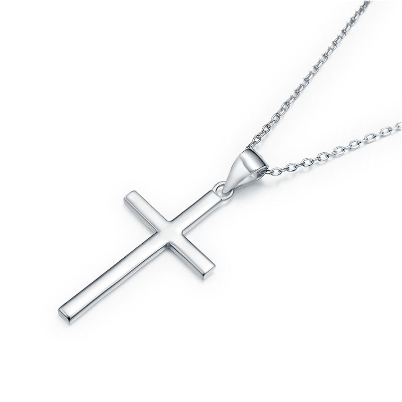 Cross Pendant Necklace Solid 925 Sterling Silver XFN8114-1