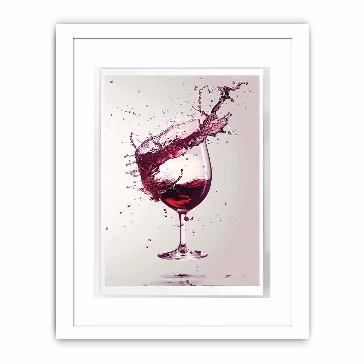 Red wine Splash Framed Print-1