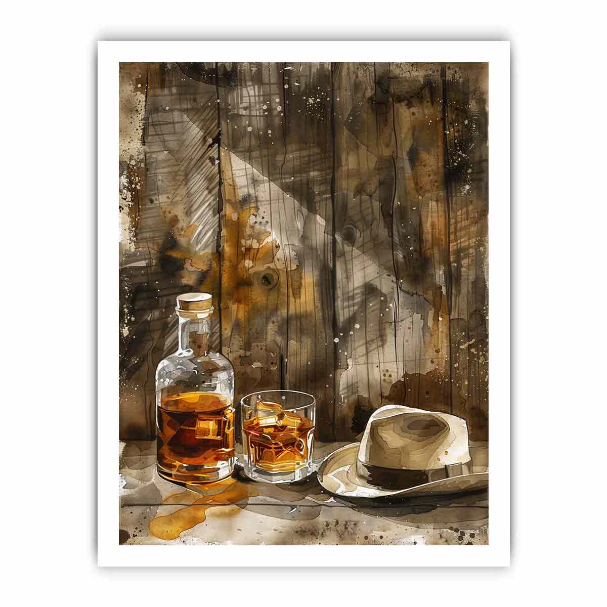 whiskey Framed Print vinatge-3