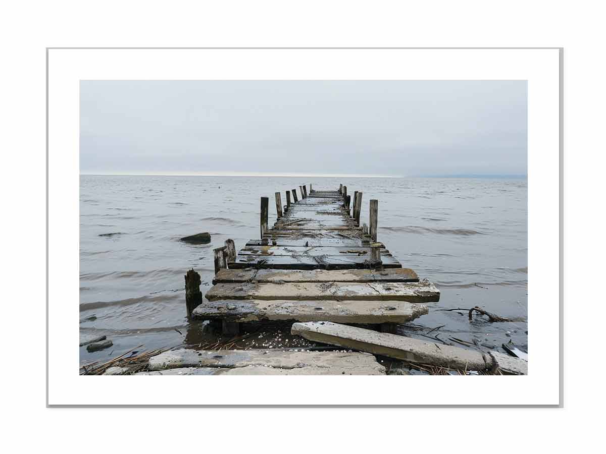 Broken Jetty Framed Print-3
