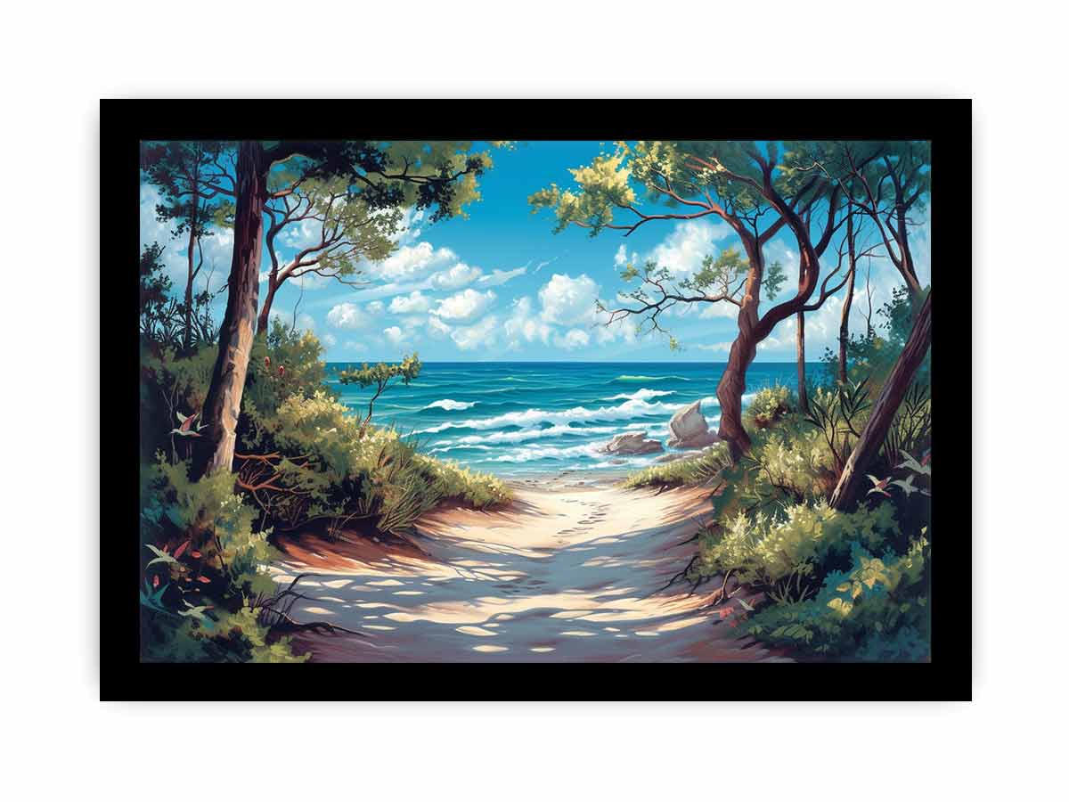 Beach Path  Framed Print-2