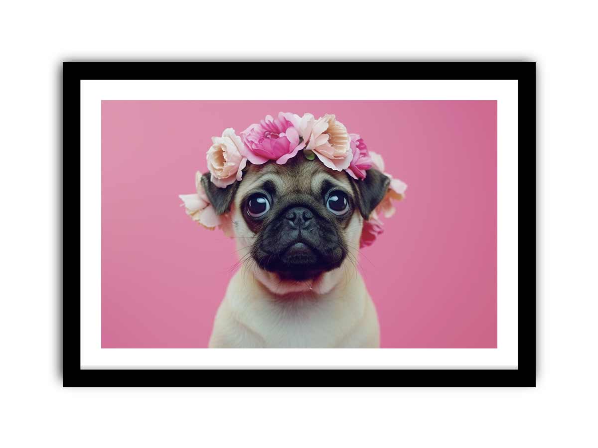Pug Dog Framed Print-0