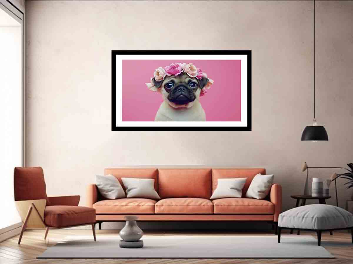 Pug Dog Framed Print-4