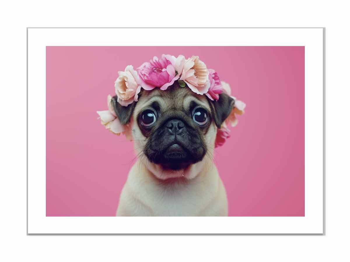 Pug Dog Framed Print-3