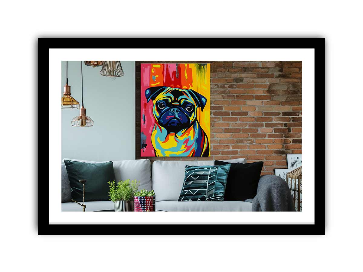 Pug Dog Framed Print-0