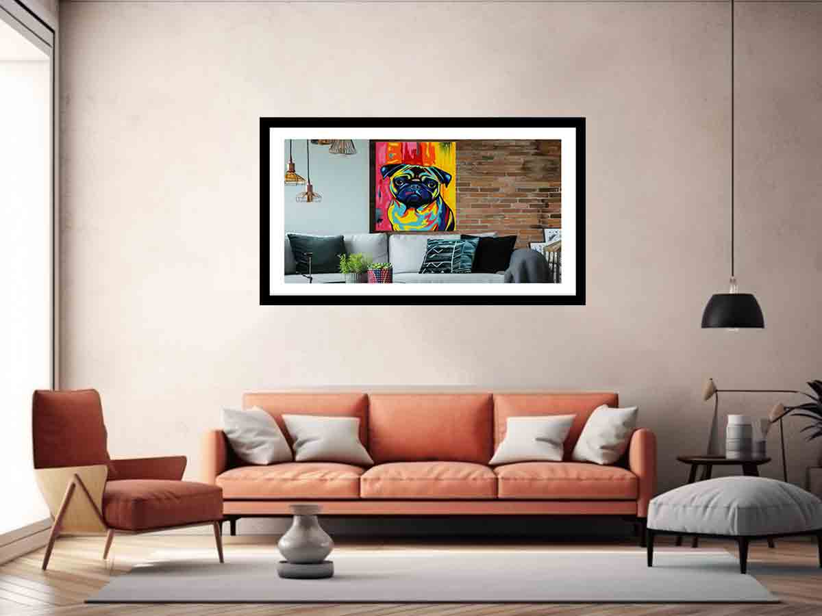 Pug Dog Framed Print-4