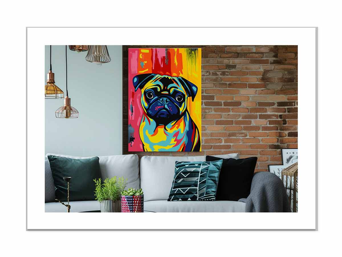 Pug Dog Framed Print-3