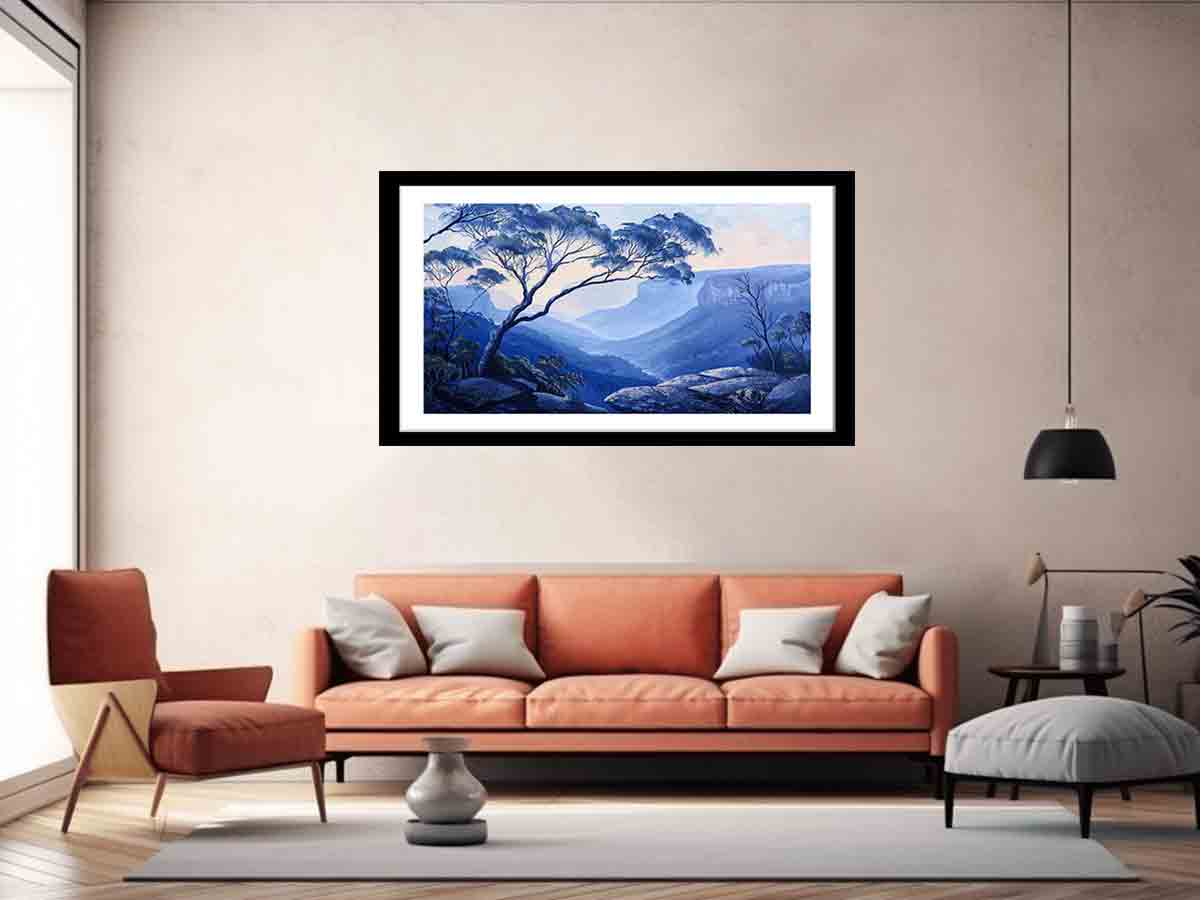 Blue Mountians Framed Print-4