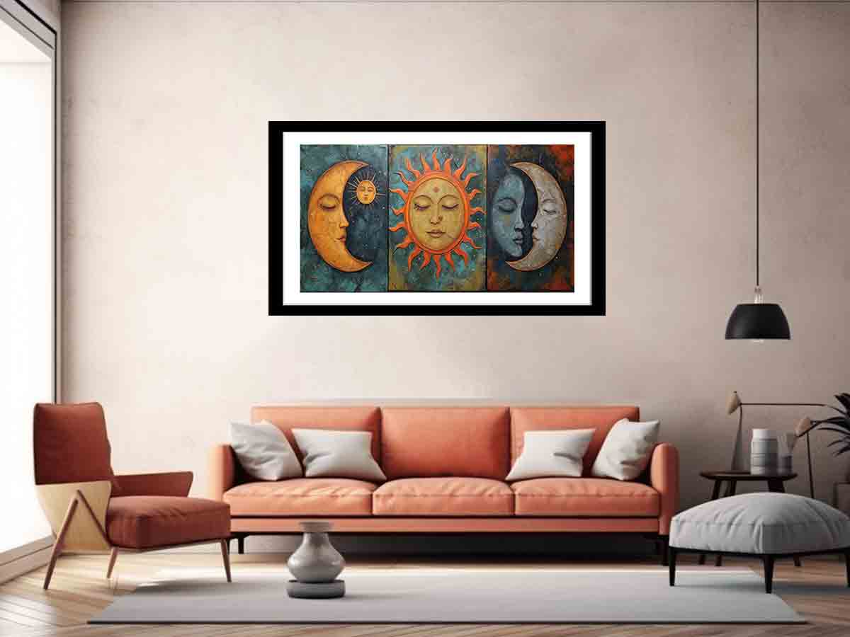 Sun Moon Framed Print  Print-4