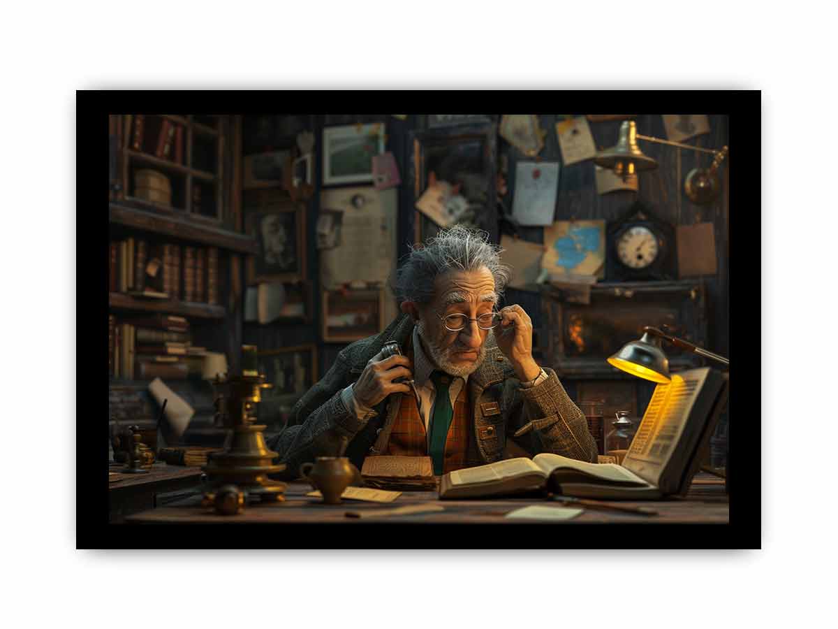 Genius at Work  Framed print-2