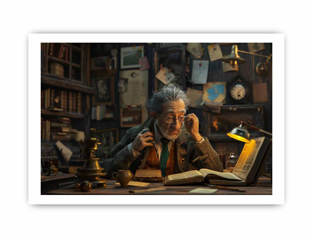 Genius at Work  Framed print-3