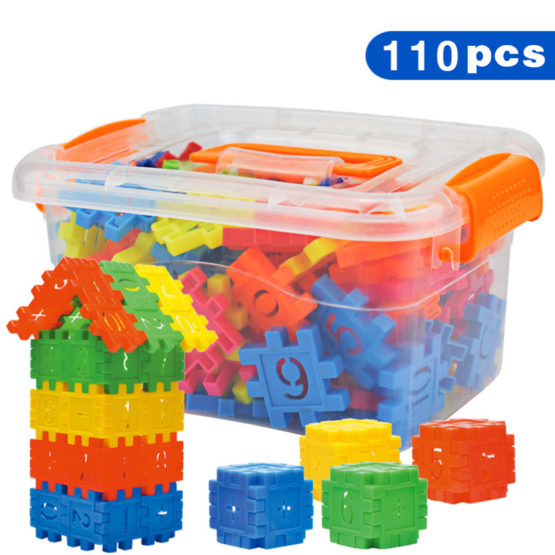 Funny DIY Building Blocks Set for Kids - 110pcs Mosaic Toy with Large Particles-0
