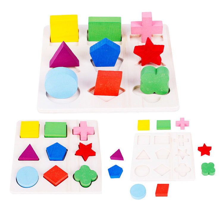Geometric Shape Jigsaw for Kids Educational Toy-0
