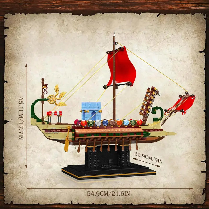 Golden Age Pirate Warship 1465Pcs-4