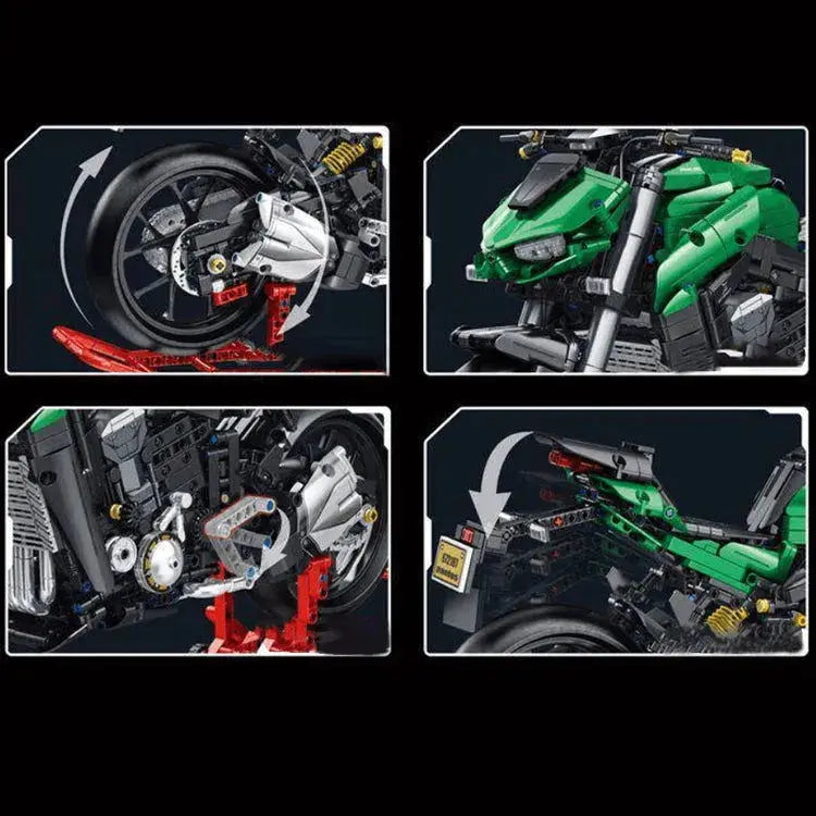 Green Samurai Motorcycle 2088pcs-3