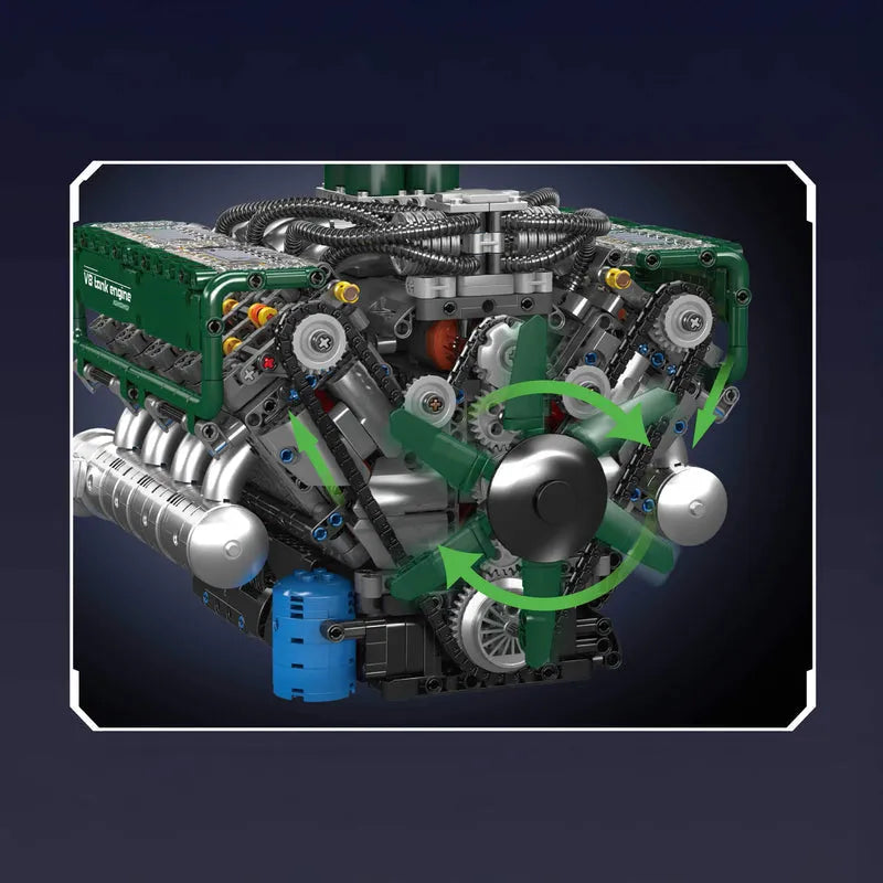 Motorised V8 Tank Engine 2249pcs-3