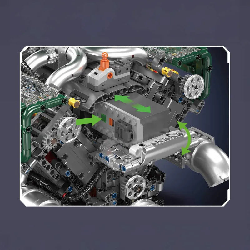 Motorised V8 Tank Engine 2249pcs-4