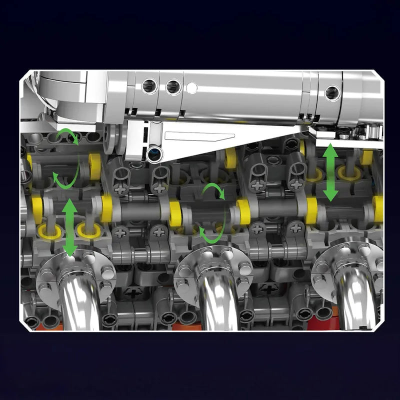 The Ultimate Chrome 5.5L V8 Engine & Gearbox 2898pcs-4